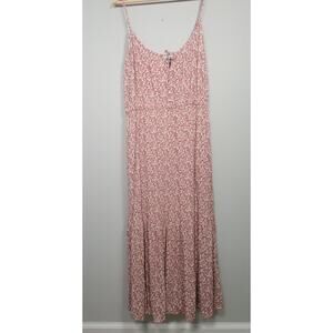 Abercrombie & Fitch Womens XLT Floral Spaghetti Strap Tiered Maxi Dress